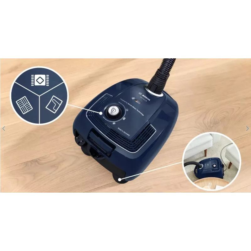 Bosch Serie 4 BGD38BU2 tolmuimeja, 4 L, trummelimeja, kuiv, 600 W, tolmukott