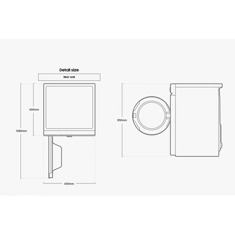 Samsung DV90BB7445GWS2 pesukuivatusrest Vabaltseisev Eestlaadimine 9 kg Valge