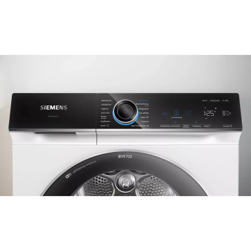 Siemens iQ700 WQ45B2B40 pesukuivatusrest Vabaltseisev Eestlaaditav 9 kg Valge