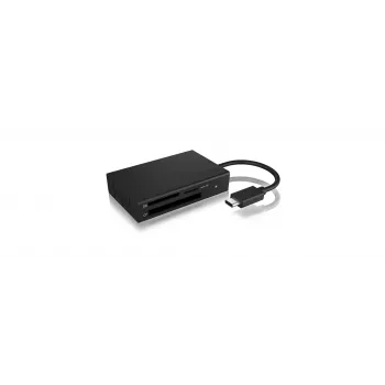 ICY BOX IB-CR401-C3 kaardilugeja USB 3.2 Gen 1 (3.1 Gen 1) USB-C Must