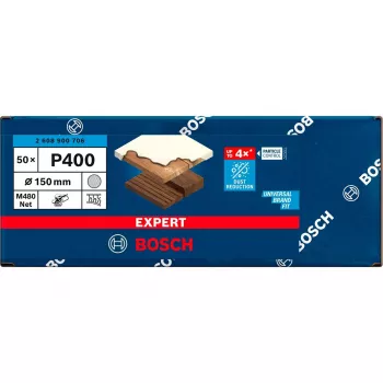 Bosch Expert M480 lihvimislehed 150 mm K400, pakendis 50 tk, eksentriklihvijatele