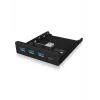 USB-jaotur ICY BOX IB-HUB1418-i3 — GL3520/ASM1543 kiibistik, must, 101×137×25 mm