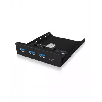 USB-jaotur ICY BOX IB-HUB1418-i3 — GL3520/ASM1543 kiibistik, must, 101×137×25 mm