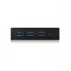 USB-jaotur ICY BOX IB-HUB1418-i3 — GL3520/ASM1543 kiibistik, must, 101×137×25 mm