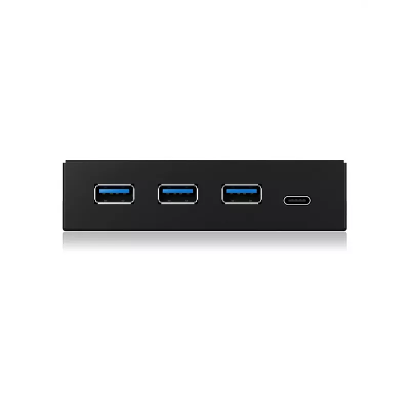 USB-jaotur ICY BOX IB-HUB1418-i3 — GL3520/ASM1543 kiibistik, must, 101×137×25 mm