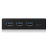 USB-jaotur ICY BOX IB-HUB1418-i3 — GL3520/ASM1543 kiibistik, must, 101×137×25 mm