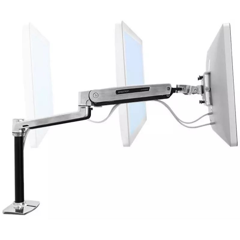 ERGOTRON Lx Hd istuva-seisva lauakinnitusega LCD-hoidik (poleeritud alumiinium)