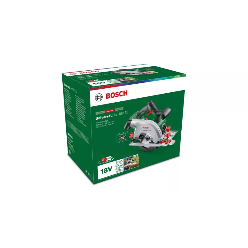 Bosch Circ 18V-53 16 cm Must, Roheline 4300 RPM