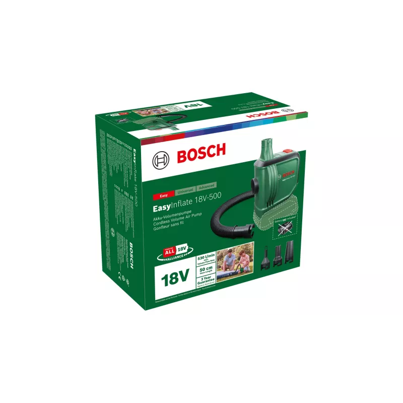 Bosch EasyInflate 18V-500 elektriõhupump 0,03 bar 530 l/min