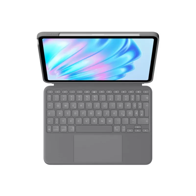 LOGITECH Combo Touch iPad Air 11-tolline 5. põlvkond Oxford hall Qwertz Deutsch