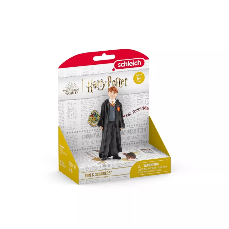 schleich Ron Weasley & Scabbers, 6 a., Harry Potter™, Mitmevärviline, Plast