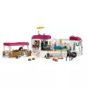 schleich HORSE CLUB Hobuste Transporter, Hooned, Telkimine, Hobusetall, Hobused, Ratsavõistlus, 5 a, Mitmevärviline, Plastik