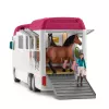 schleich HORSE CLUB Hobuste Transporter, Hooned, Telkimine, Hobusetall, Hobused, Ratsavõistlus, 5 a, Mitmevärviline, Plastik