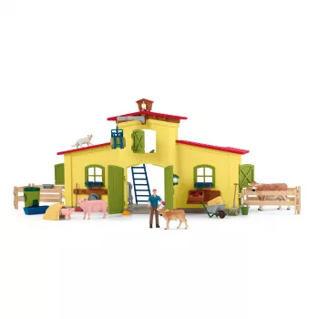schleich TALUMAAILM Suur talu loomade ja tarvikutega, talu, 3 a, mitmevärviline, plast
