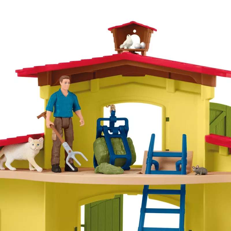 schleich TALUMAAILM Suur talu loomade ja tarvikutega, talu, 3 a, mitmevärviline, plast