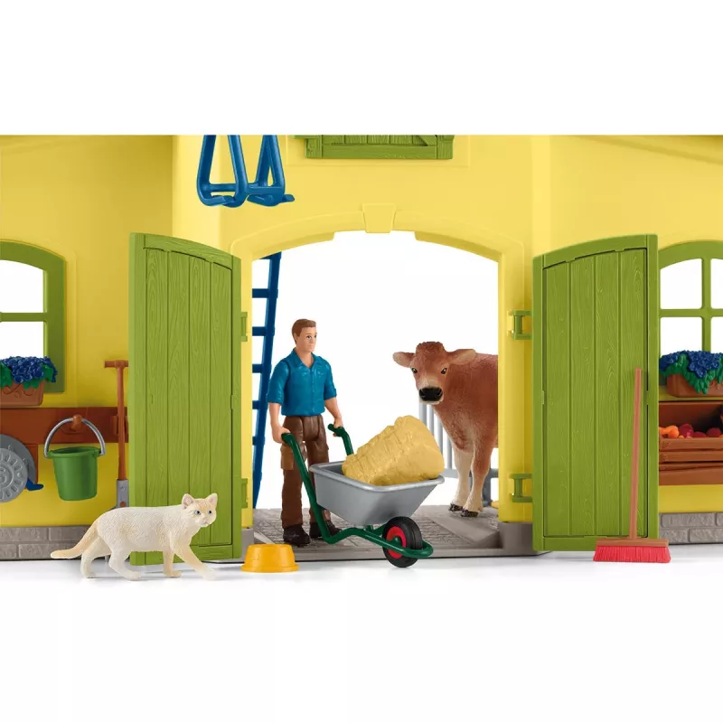 schleich TALUMAAILM Suur talu loomade ja tarvikutega, talu, 3 a, mitmevärviline, plast