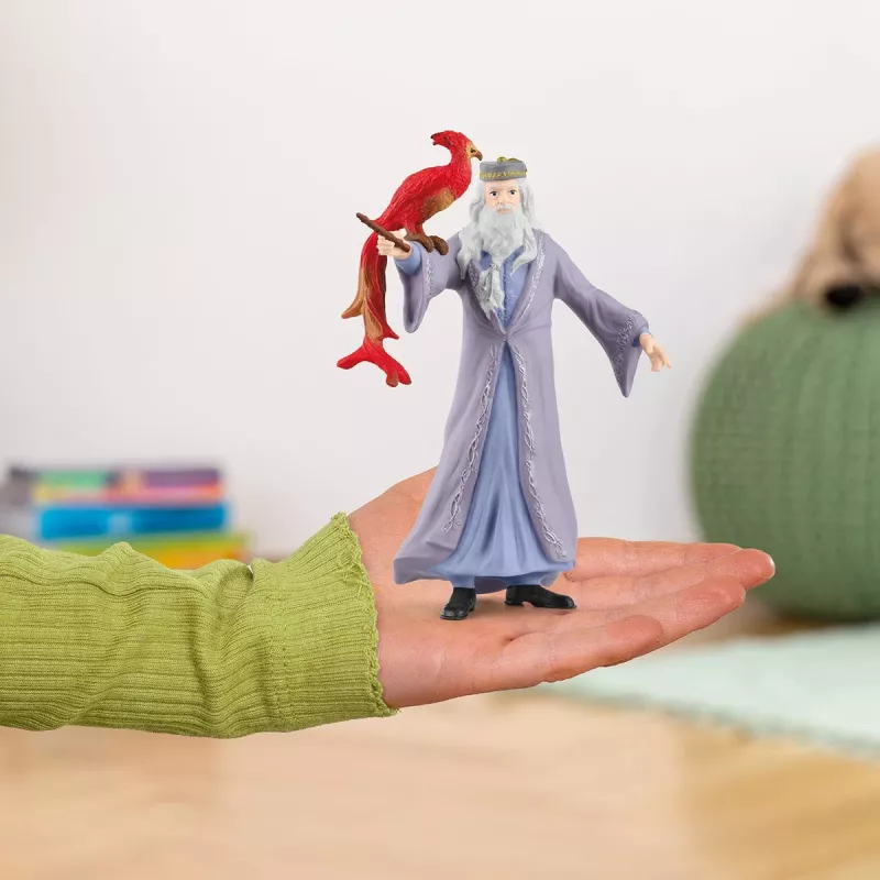 schleich Albus Dumbledore & Fawkes, 6 a, Harry Potter™, mitmevärviline, plastik