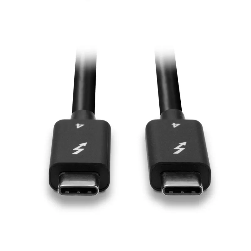 Lindy 1m Thunderbolt 4 kaabel, 40 Gbps, passiivne, isane, isane, 1 m, 40 Gbit/s, must, nikkel/kuld