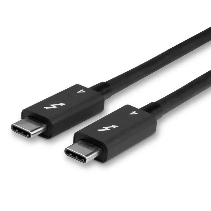 Lindy 1m Thunderbolt 4 kaabel, 40 Gbps, passiivne, isane, isane, 1 m, 40 Gbit/s, must, nikkel/kuld