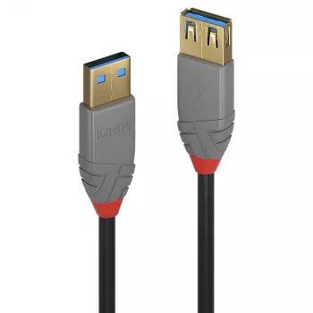Lindy 2m USB 3.2 Type A pikenduskaabel, 5Gbps, Anthra Line, 2 m, USB A, USB A, USB 3.2 Gen 1 (3.1 Gen 1), 5 Gbit/s, must