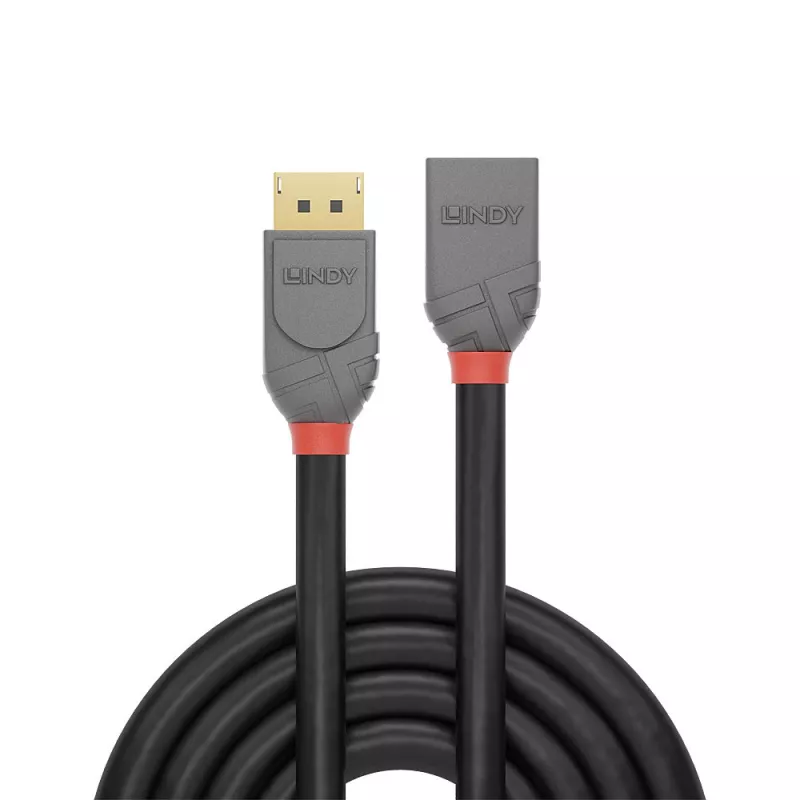 Lindy 1m DisplayPort 1.4 pikenduskaabel, Anthra Line, 1 m, DisplayPort, DisplayPort, isane, emane, 7680 x 4320 pikslit
