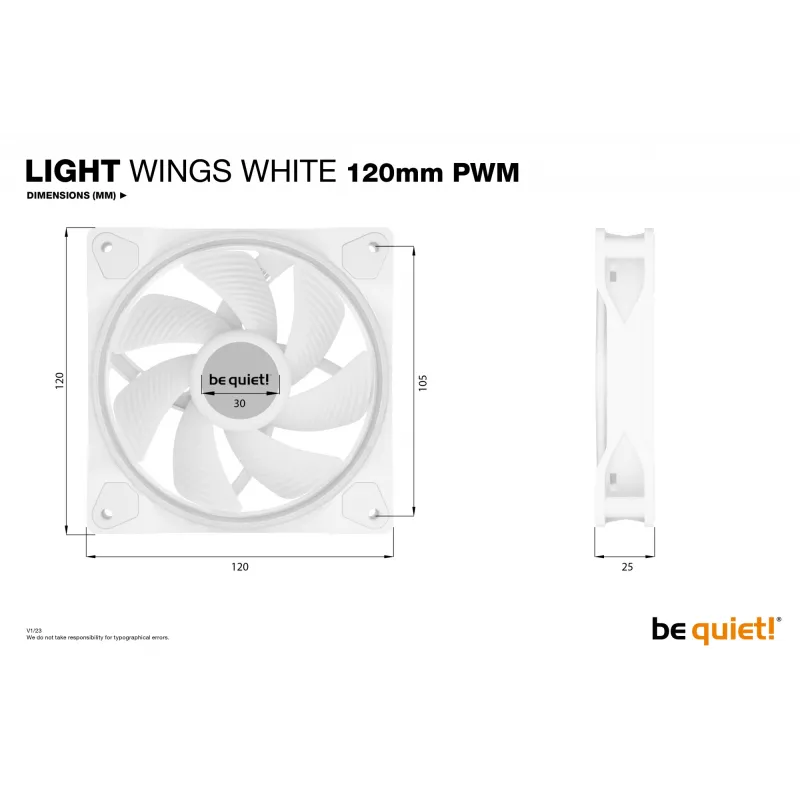 be quiet Light Wings Valge | 120mm PWM Triple Pack Arvutikorpuse ventilaator 12 cm 3 tk