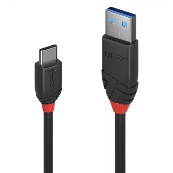 Lindy 1,5 m USB 3.2 Type A to C kaabel, 10 Gbit/s, Must Line, 1,5 m, USB A, USB C, USB 3.2 Gen 1 (3.1 Gen 1), 10 Gbit/s, Must