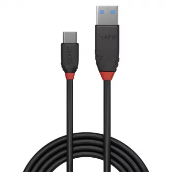 Lindy 1,5 m USB 3.2 Type A to C kaabel, 10 Gbit/s, Must Line, 1,5 m, USB A, USB C, USB 3.2 Gen 1 (3.1 Gen 1), 10 Gbit/s, Must