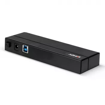 Lindy 7 pordiga USB 3.0 jaotur, USB 3.2 Gen 1 (3.1 Gen 1) Type-A, USB 3.2 Gen 1 (3.1 Gen 1) Type-A, USB 3.2 Gen 1 (3.1 Gen 1), 5000 Mbit/s, must, plastik