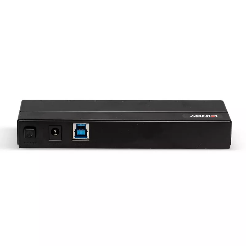 Lindy 7 pordiga USB 3.0 jaotur, USB 3.2 Gen 1 (3.1 Gen 1) Type-A, USB 3.2 Gen 1 (3.1 Gen 1) Type-A, USB 3.2 Gen 1 (3.1 Gen 1), 5000 Mbit/s, must, plastik