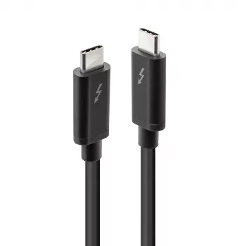 Lindy 1 m Thunderbolt 3 kaabel, passiivne, isane, isane, 1 m, 20 Gbit/s, must, 60 W