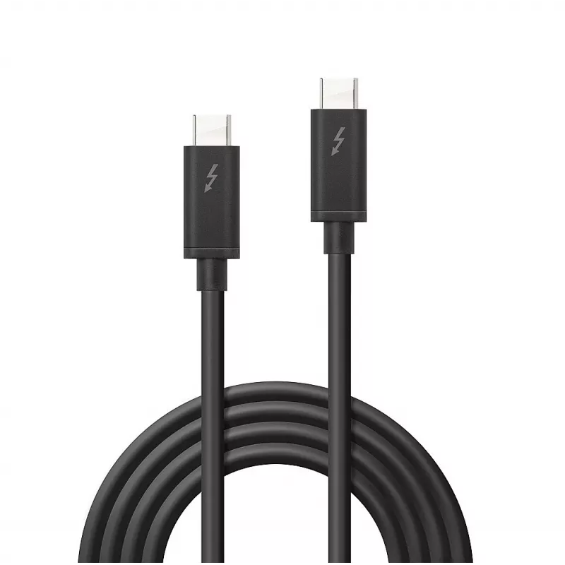 Lindy 1 m Thunderbolt 3 kaabel, passiivne, isane, isane, 1 m, 20 Gbit/s, must, 60 W