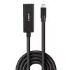 Lindy 5m USB 3.2 Gen 2 C/C Active Extension, 5 m, USB C, USB C, USB 3.2 Gen 2 (3.1 Gen 2), 10 Gbit/s, Must