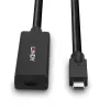 Lindy 5m USB 3.2 Gen 2 C/C Active Extension, 5 m, USB C, USB C, USB 3.2 Gen 2 (3.1 Gen 2), 10 Gbit/s, Must