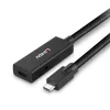 Lindy 5m USB 3.2 Gen 2 C/C Active Extension, 5 m, USB C, USB C, USB 3.2 Gen 2 (3.1 Gen 2), 10 Gbit/s, Must