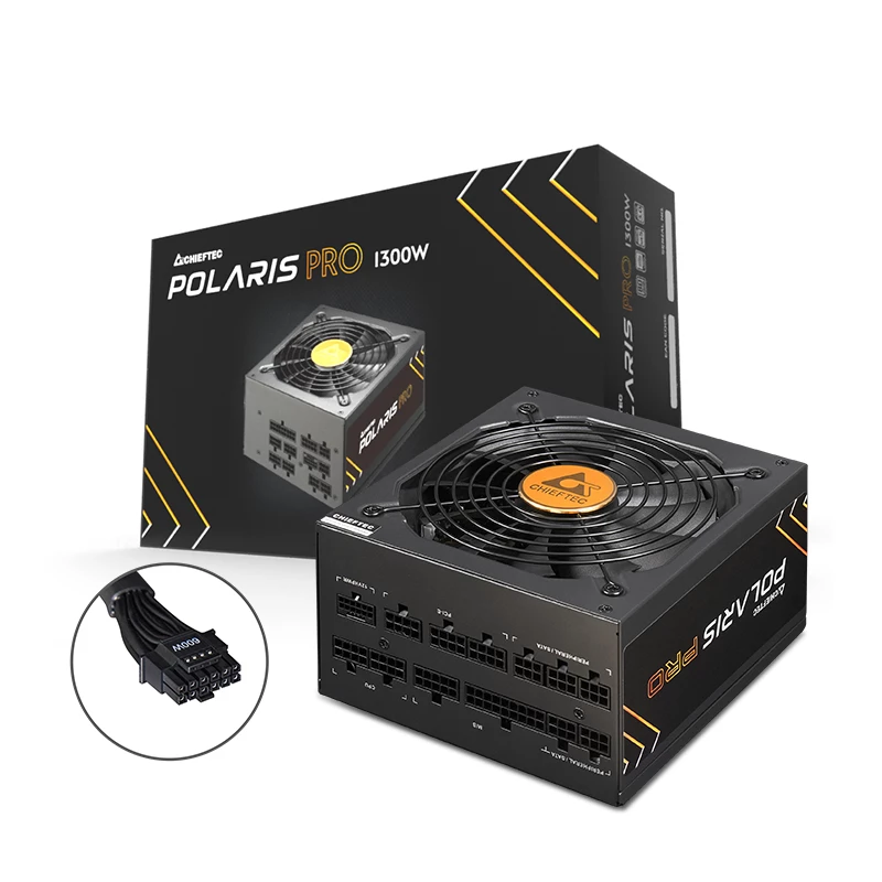 Chieftec Polaris PRO 1300W toiteplokk 20+4 pin ATX ATX Must