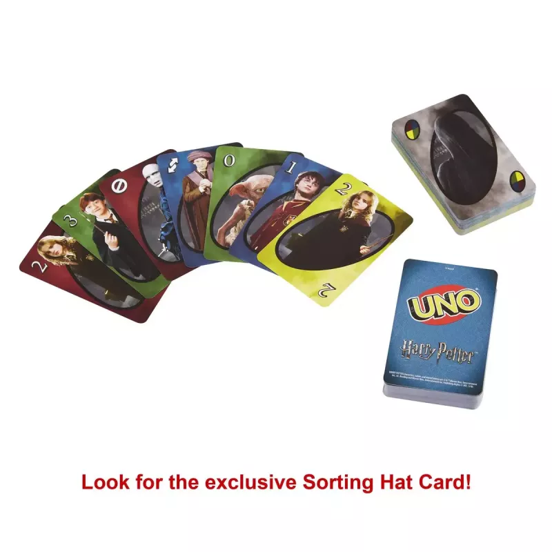 Kaardimäng MATTEL UNO Harry Potter — mahavisatav kaardimäng, vanusele 7+