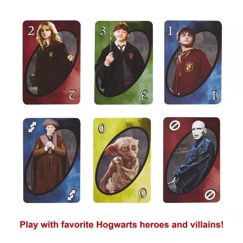 Kaardimäng MATTEL UNO Harry Potter — mahavisatav kaardimäng, vanusele 7+