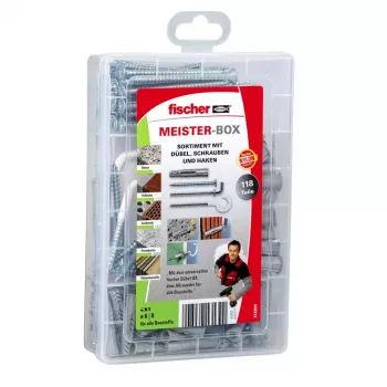 Kruvi- ja tüüblikomplekt Fischer MEISTER-BOX UX 75 tk