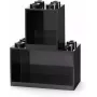 room copenhagen LEGO Tellistest riiul 8+4 must — modulaarne seinariiul 2 riiuliga