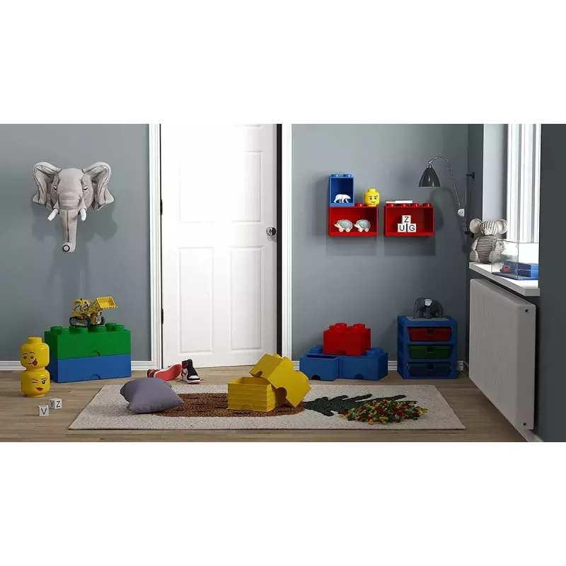 Room Copenhagen LEGO Brick Shelf 8+4 punane, 2 riiulit