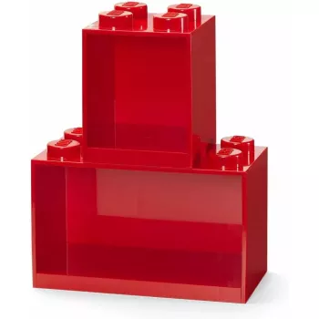 Room Copenhagen LEGO Brick Shelf 8+4 punane, 2 riiulit