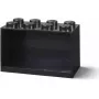 Room Copenhagen LEGO Brick 8 riiul must, modulaarne vitriinriiul