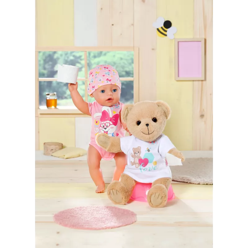 Mängukaru BABY born Bear Valge 0 kuni 12 aastat
