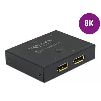DELOCK DisplayPort 2-1 lüliti - kahesuunaline 8K 30Hz