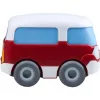 Bus HABA Kullerbu Momentum Motor Mini Bus Blue hall Red Valge