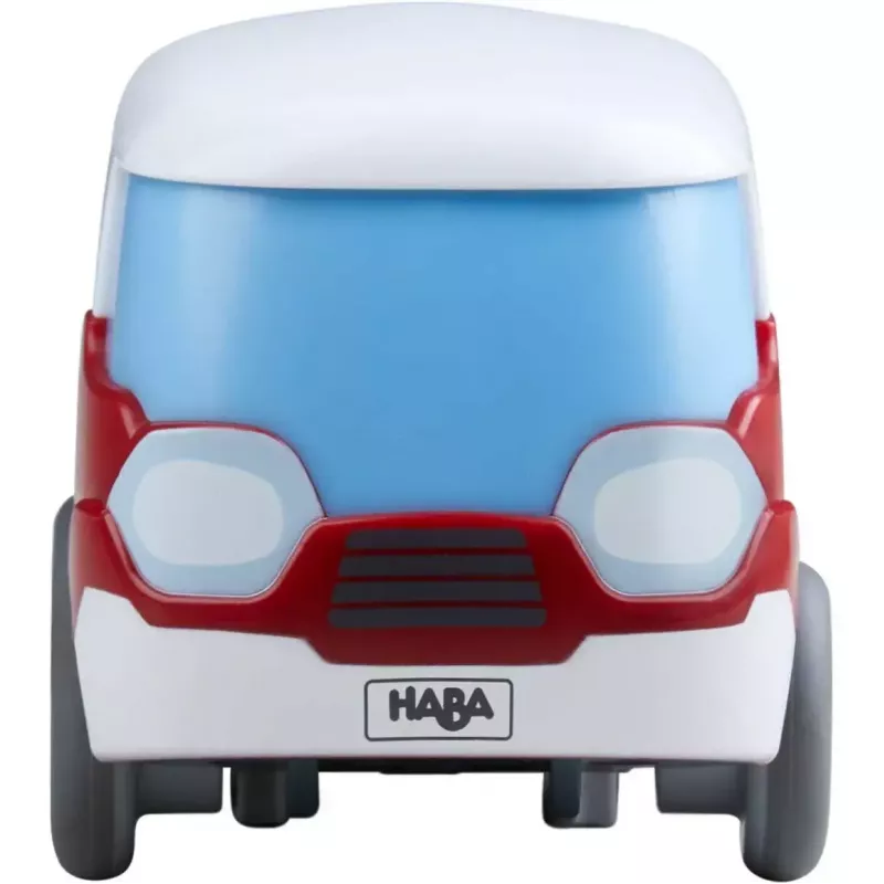 Bus HABA Kullerbu Momentum Motor Mini Bus Blue hall Red Valge