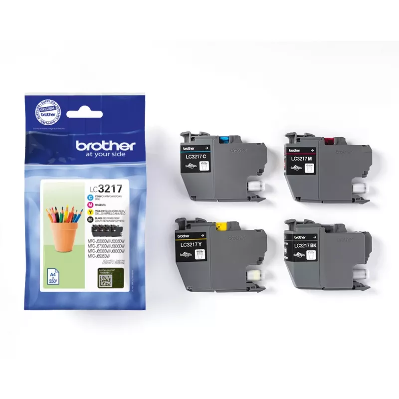 Brother LC3217VAL tindikassett 4 tk Originaal Must, Tsüaan, magenta, Kollane