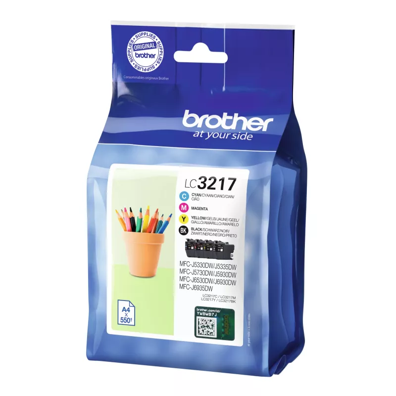 Brother LC3217VAL tindikassett 4 tk Originaal Must, Tsüaan, magenta, Kollane