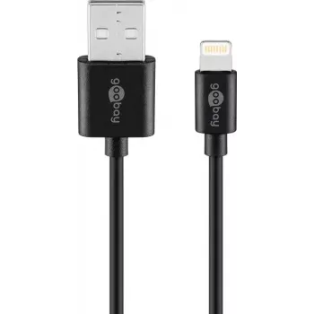Goobay Lightning USB laadimis- ja sünkroonimiskaabel 1 m Lightning USB A CE MFi